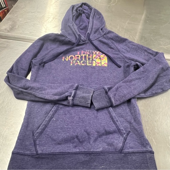 THE NORTH FACE purple hooded sweatshirt size M - Picture 2 of 7
